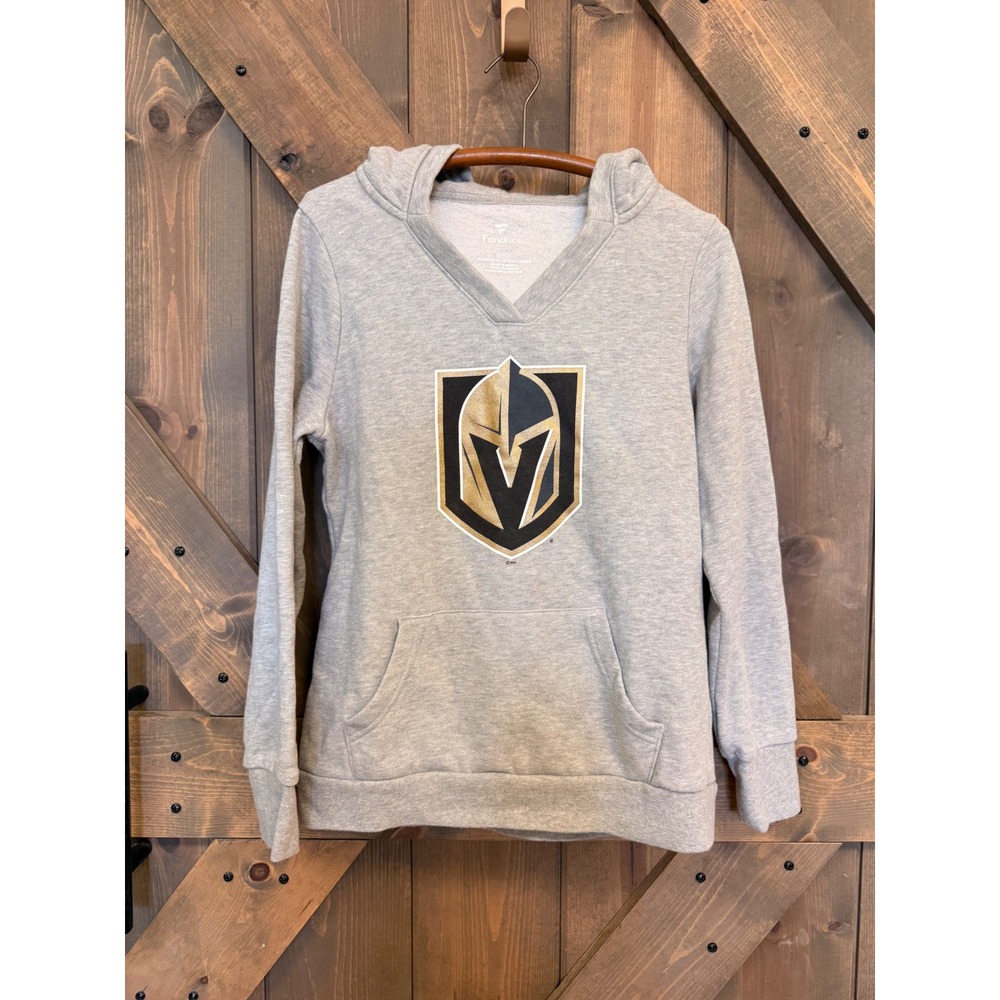 Fanatics Vegas Golden Knights Hoodie Womens Small Gray Good NHL Pullover V-Neck